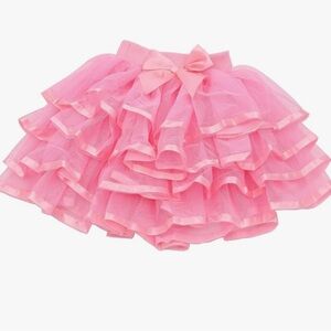 NWT - Amazon Girls 7T Pink Tulle Tutu Layered Skirt